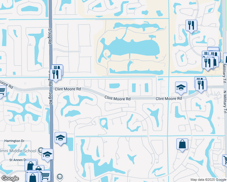 map of restaurants, bars, coffee shops, grocery stores, and more near 2479 Northwest 66th Drive in Boca Raton