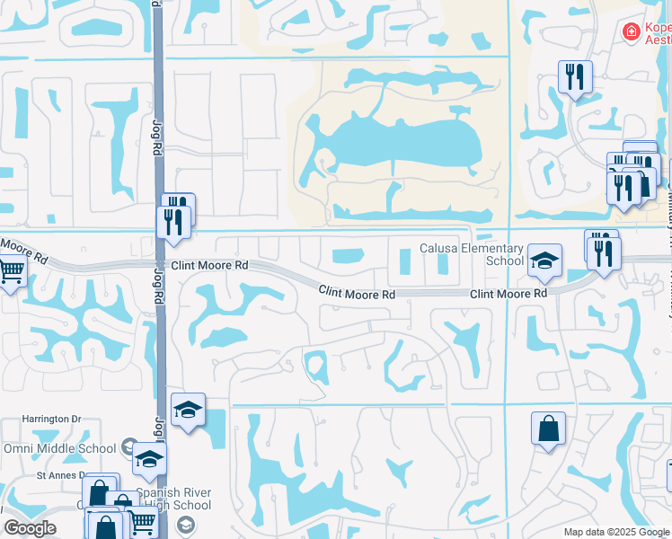 map of restaurants, bars, coffee shops, grocery stores, and more near 2479 Northwest 66th Drive in Boca Raton