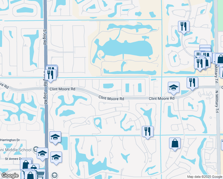 map of restaurants, bars, coffee shops, grocery stores, and more near 2479 Northwest 66th Drive in Boca Raton
