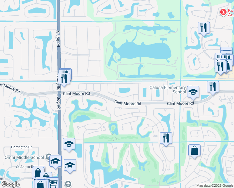 map of restaurants, bars, coffee shops, grocery stores, and more near 2502 Northwest 66th Drive in Boca Raton