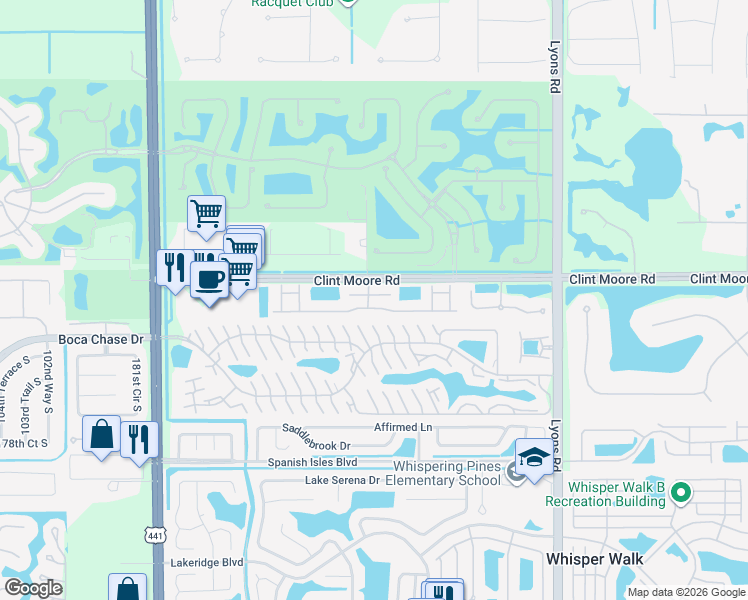 map of restaurants, bars, coffee shops, grocery stores, and more near 9444 Peabody Court in Boca Raton