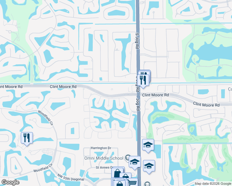 map of restaurants, bars, coffee shops, grocery stores, and more near 6565 Northwest 31st Terrace in Boca Raton