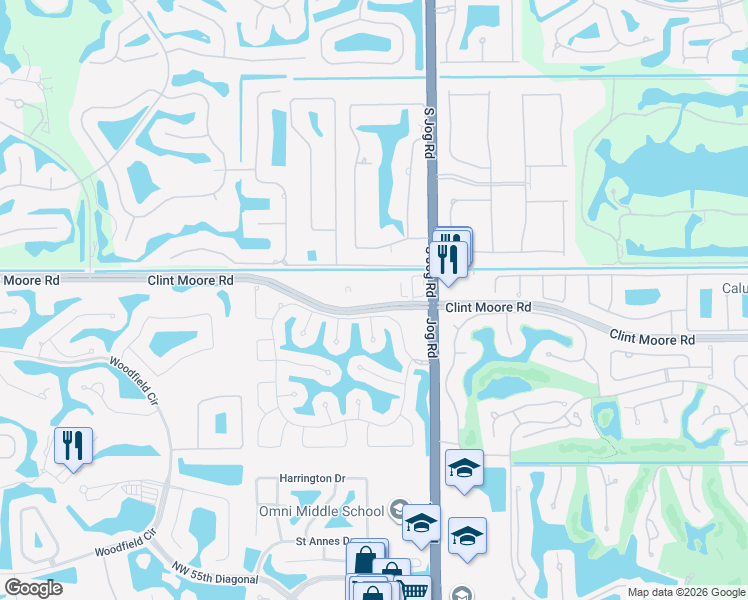 map of restaurants, bars, coffee shops, grocery stores, and more near 6565 Northwest 31st Terrace in Boca Raton