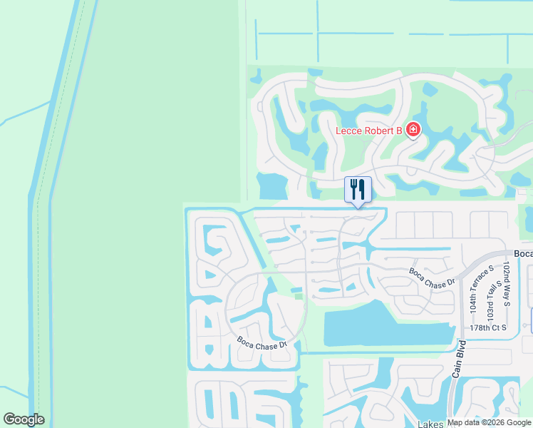 map of restaurants, bars, coffee shops, grocery stores, and more near 11179 180th Court South in Boca Raton