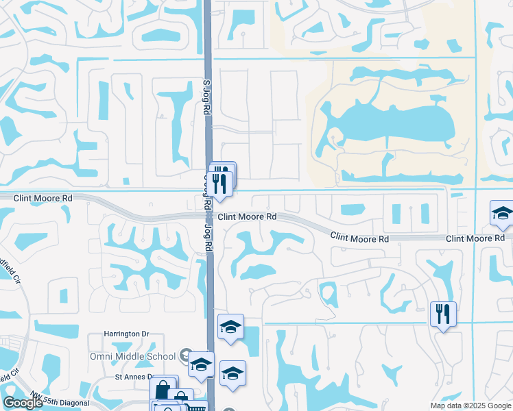 map of restaurants, bars, coffee shops, grocery stores, and more near 6626 Northwest 27th Avenue in Boca Raton