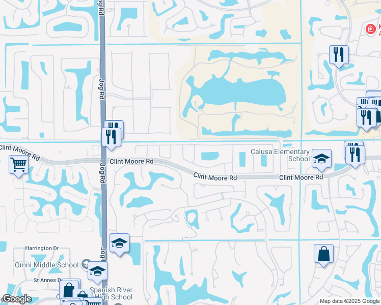 map of restaurants, bars, coffee shops, grocery stores, and more near 6691 Northwest 25th Avenue in Boca Raton