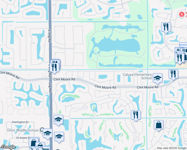 map of restaurants, bars, coffee shops, grocery stores, and more near 6691 Northwest 25th Avenue in Boca Raton
