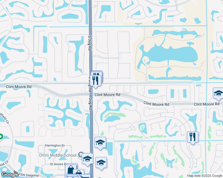 map of restaurants, bars, coffee shops, grocery stores, and more near 6692 Northwest 27th Avenue in Boca Raton
