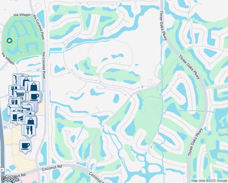 map of restaurants, bars, coffee shops, grocery stores, and more near 9375 Oak Strand Drive in Bonita Springs
