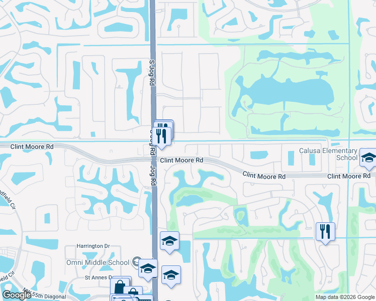map of restaurants, bars, coffee shops, grocery stores, and more near 6692 Northwest 27th Avenue in Boca Raton