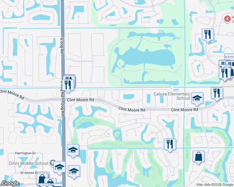 map of restaurants, bars, coffee shops, grocery stores, and more near 6691 Northwest 25th Avenue in Boca Raton