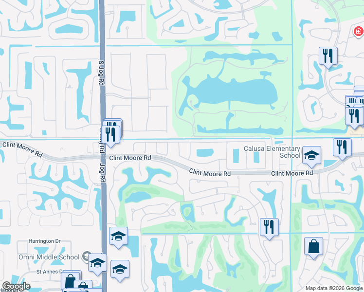 map of restaurants, bars, coffee shops, grocery stores, and more near 6691 Northwest 25th Avenue in Boca Raton