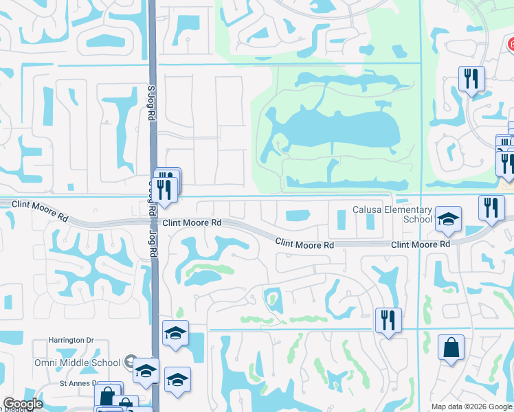map of restaurants, bars, coffee shops, grocery stores, and more near 6696 Northwest 25th Terrace in Boca Raton