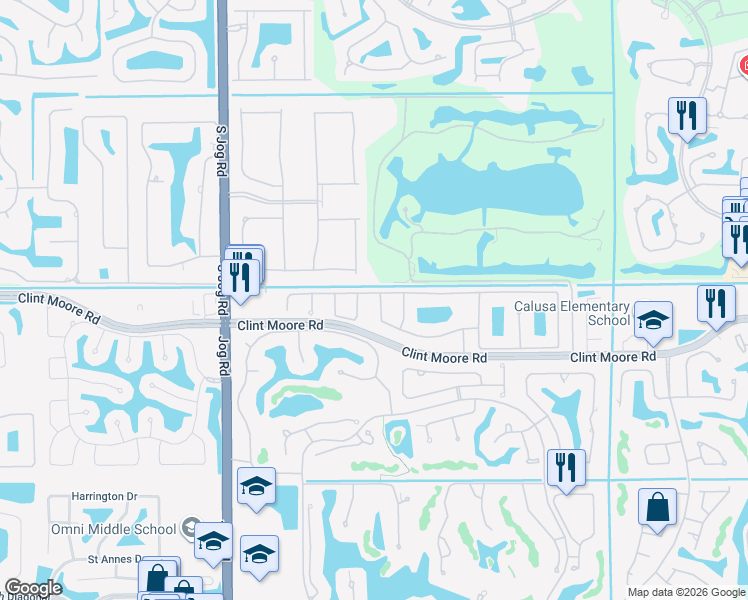 map of restaurants, bars, coffee shops, grocery stores, and more near 6696 Northwest 25th Terrace in Boca Raton