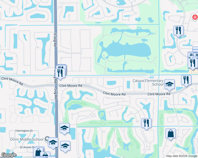 map of restaurants, bars, coffee shops, grocery stores, and more near 6691 Northwest 25th Avenue in Boca Raton