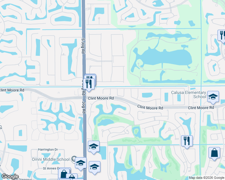 map of restaurants, bars, coffee shops, grocery stores, and more near 6695 Northwest 25th Court in Boca Raton