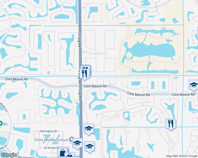 map of restaurants, bars, coffee shops, grocery stores, and more near 6692 Northwest 27th Avenue in Boca Raton
