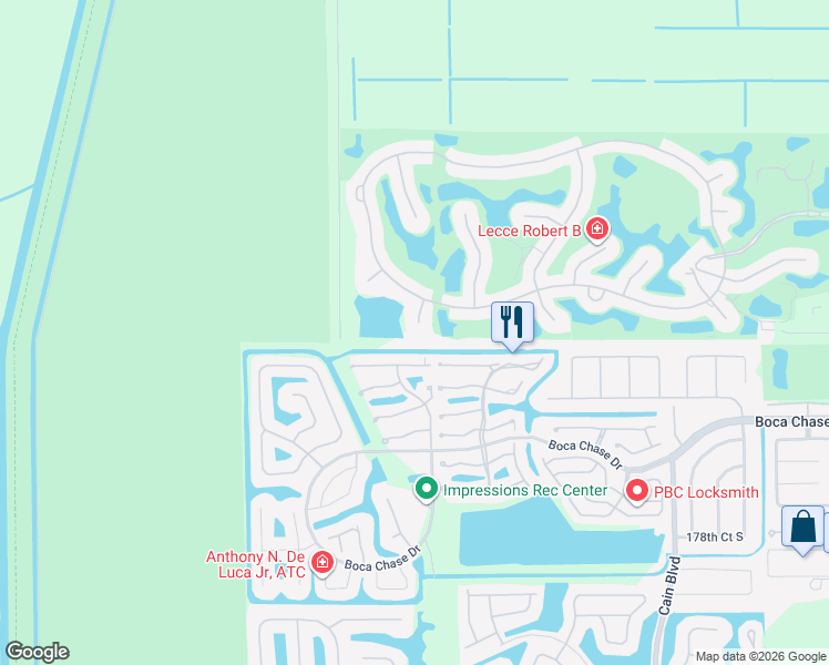 map of restaurants, bars, coffee shops, grocery stores, and more near 17969 Fairoaks Way in Boca Raton