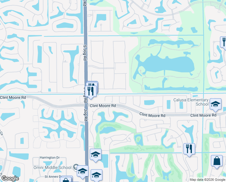 map of restaurants, bars, coffee shops, grocery stores, and more near 6695 Northwest 25th Court in Boca Raton