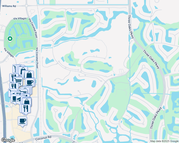 map of restaurants, bars, coffee shops, grocery stores, and more near 9375 Oak Strand Drive in Bonita Springs