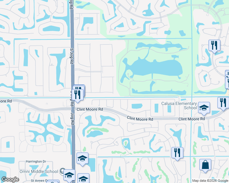 map of restaurants, bars, coffee shops, grocery stores, and more near 6931 Northwest 25th Way in Boca Raton