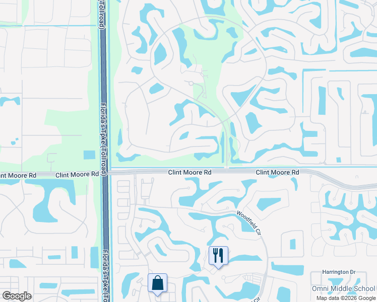 map of restaurants, bars, coffee shops, grocery stores, and more near 17891 Foxborough Lane in Boca Raton
