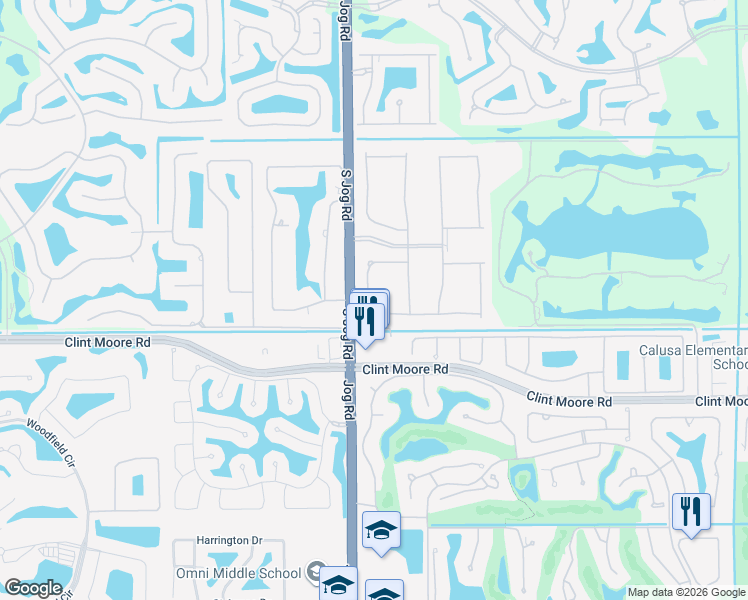 map of restaurants, bars, coffee shops, grocery stores, and more near 6931 Northwest 28th Avenue in Boca Raton
