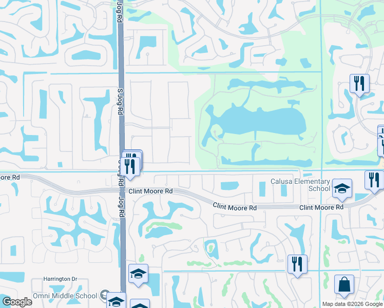 map of restaurants, bars, coffee shops, grocery stores, and more near 6931 Northwest 25th Way in Boca Raton