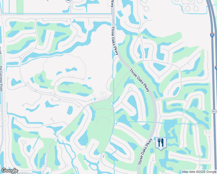 map of restaurants, bars, coffee shops, grocery stores, and more near 22561 Glenview Lane in Bonita Springs