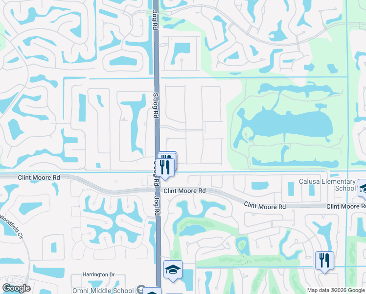 map of restaurants, bars, coffee shops, grocery stores, and more near 7011 Northwest 27th Avenue in Boca Raton