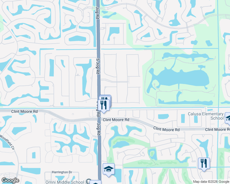 map of restaurants, bars, coffee shops, grocery stores, and more near 7011 Northwest 27th Avenue in Boca Raton