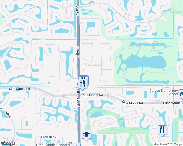 map of restaurants, bars, coffee shops, grocery stores, and more near 7011 Northwest 27th Avenue in Boca Raton