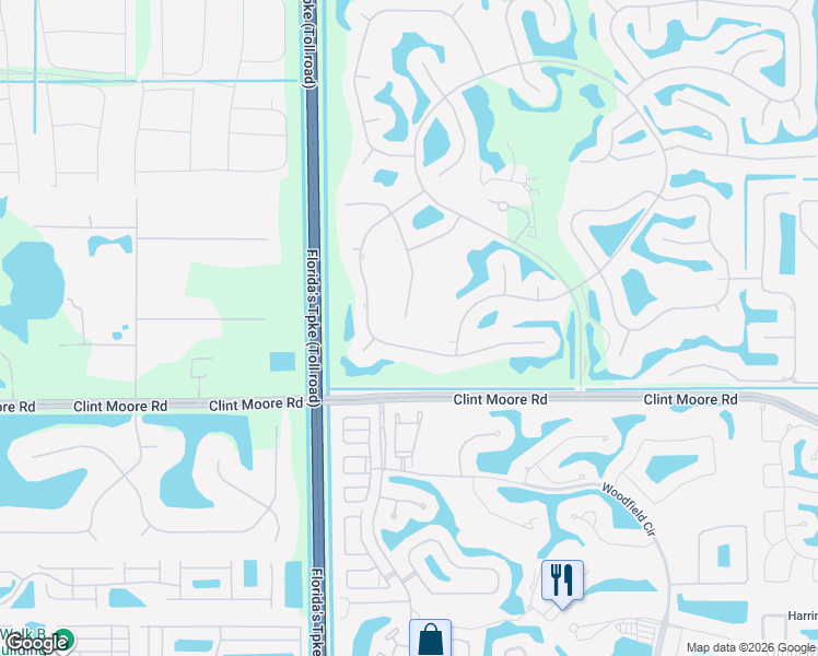 map of restaurants, bars, coffee shops, grocery stores, and more near 17814 Scarsdale Way in Boca Raton