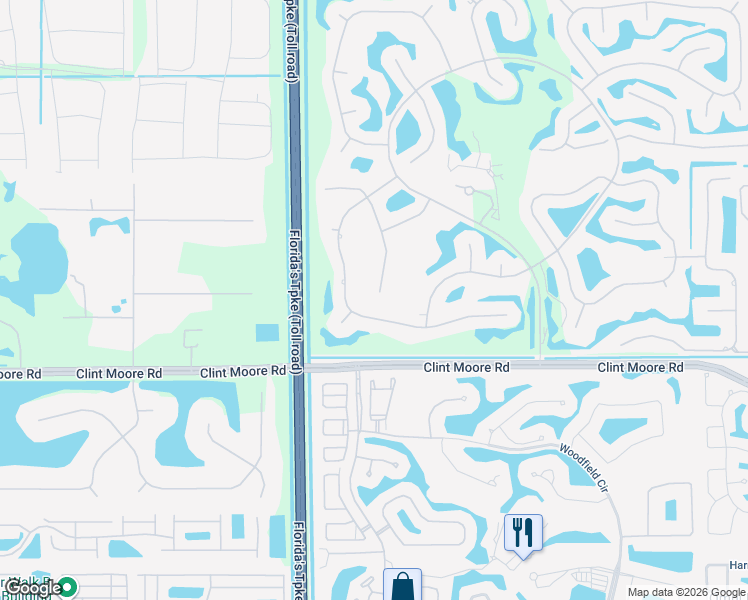 map of restaurants, bars, coffee shops, grocery stores, and more near 17844 Scarsdale Way in Boca Raton