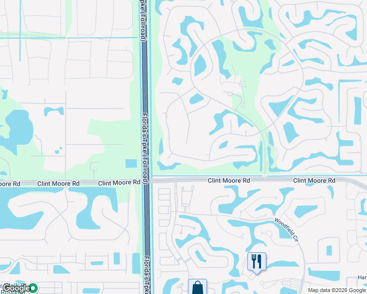 map of restaurants, bars, coffee shops, grocery stores, and more near 17814 Scarsdale Way in Boca Raton