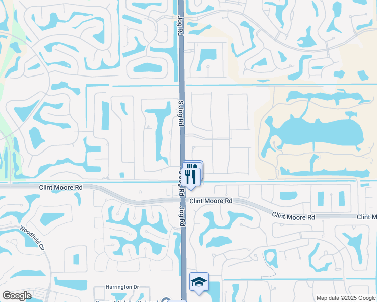 map of restaurants, bars, coffee shops, grocery stores, and more near 6980 Northwest 28th Avenue in Boca Raton