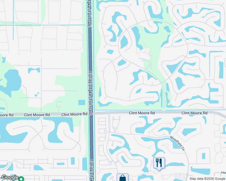 map of restaurants, bars, coffee shops, grocery stores, and more near 17669 Foxborough Lane in Boca Raton