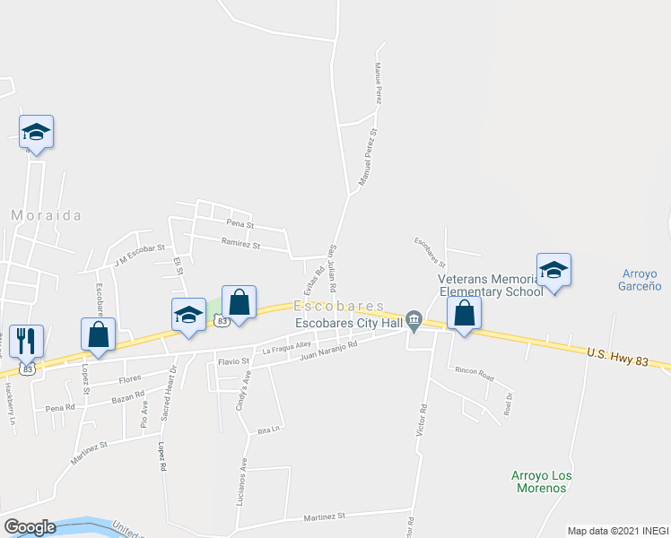 map of restaurants, bars, coffee shops, grocery stores, and more near 14 San Julian Road in Roma