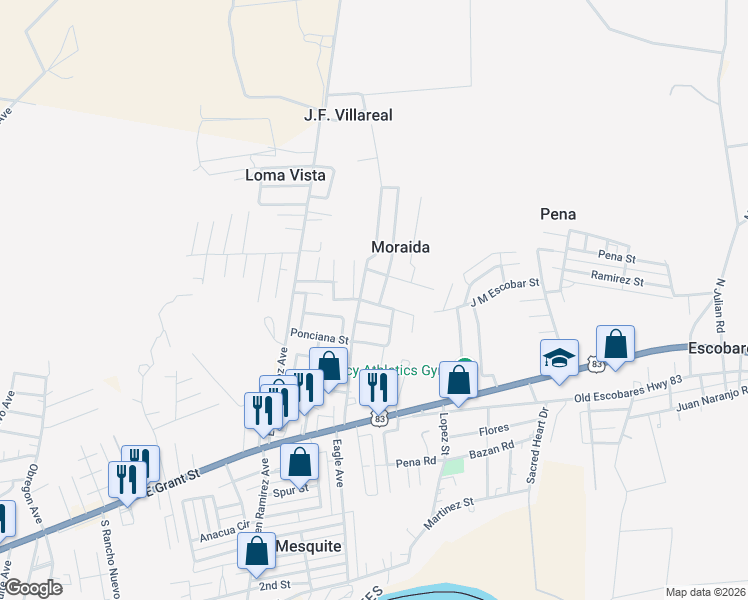map of restaurants, bars, coffee shops, grocery stores, and more near 2962 Azucena Street in Roma