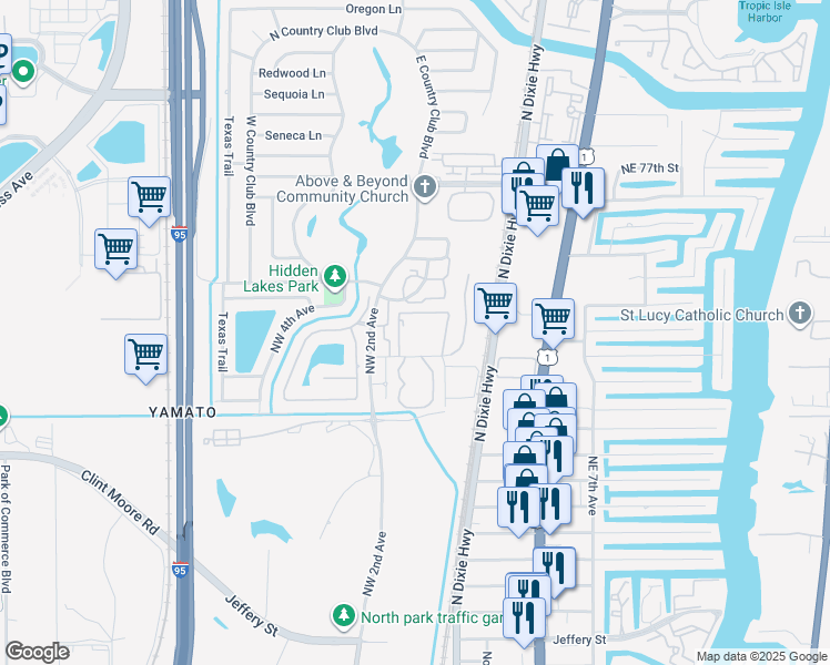 map of restaurants, bars, coffee shops, grocery stores, and more near 149 Northwest 70th Street in Boca Raton