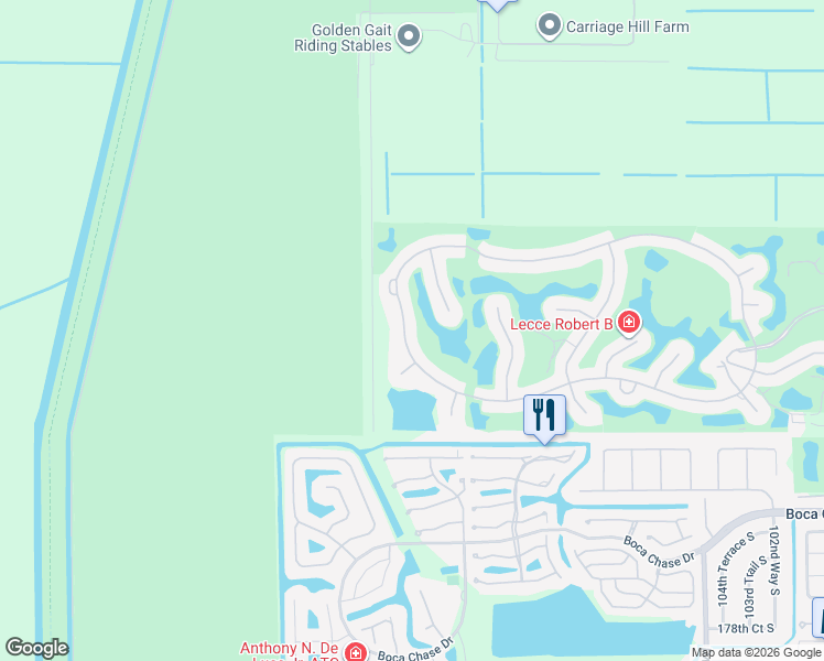 map of restaurants, bars, coffee shops, grocery stores, and more near 10598 Stonebridge Boulevard in Boca Raton