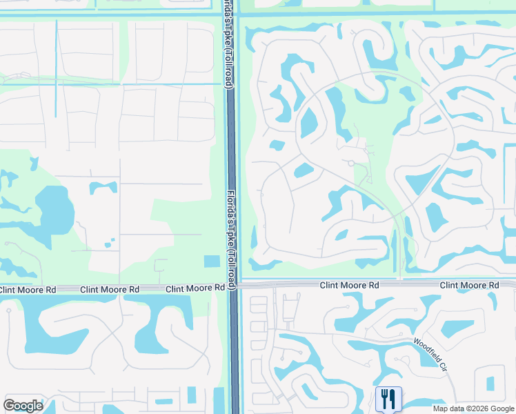 map of restaurants, bars, coffee shops, grocery stores, and more near 17591 Foxborough Lane in Boca Raton