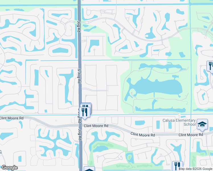 map of restaurants, bars, coffee shops, grocery stores, and more near 7207 Northwest 26th Way in Boca Raton
