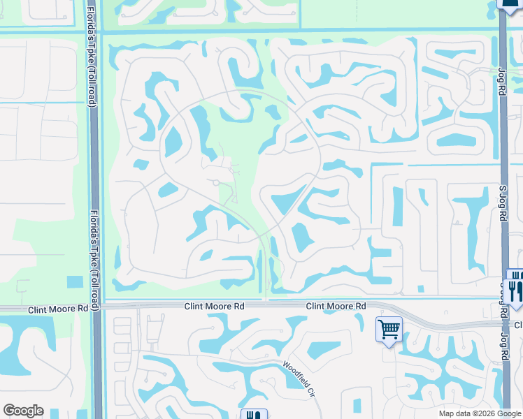 map of restaurants, bars, coffee shops, grocery stores, and more near 7343 Ballantrae Court in Boca Raton