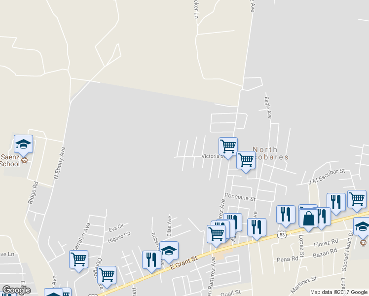 map of restaurants, bars, coffee shops, grocery stores, and more near 947 Humberto Street in Roma