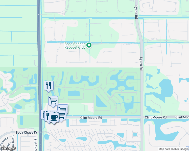 map of restaurants, bars, coffee shops, grocery stores, and more near 9510 Grand Estates Way in Boca Raton