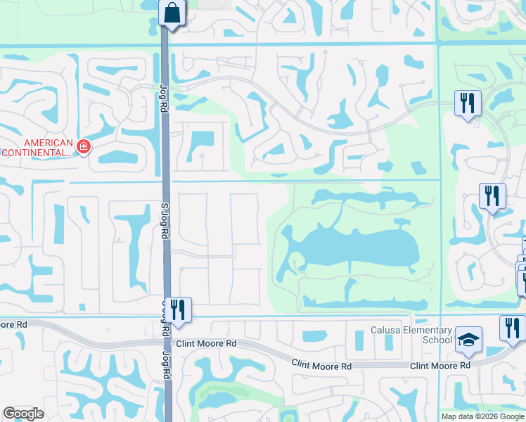 map of restaurants, bars, coffee shops, grocery stores, and more near 7409 Northwest 25th Terrace in Boca Raton