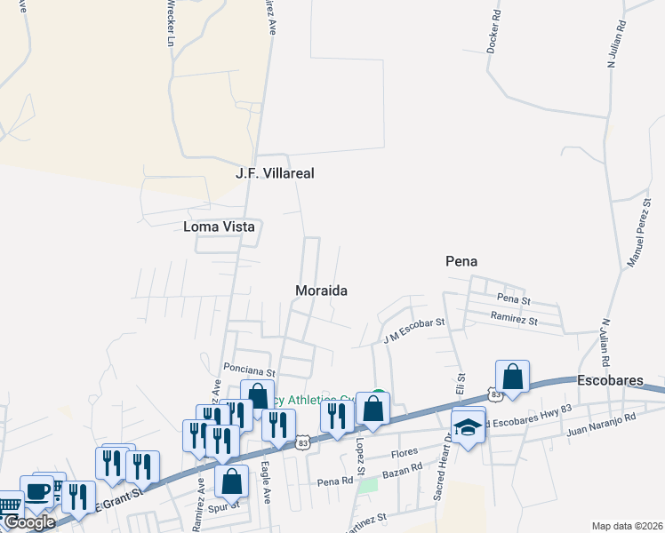 map of restaurants, bars, coffee shops, grocery stores, and more near in Moraida