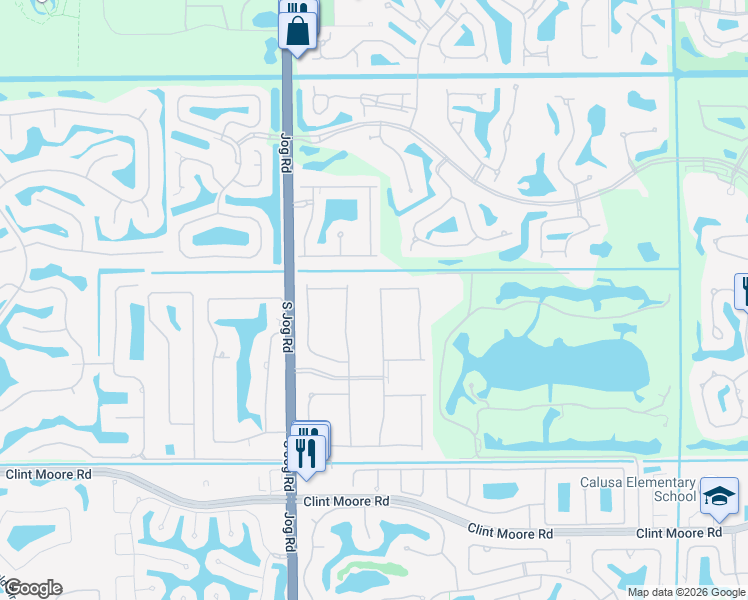 map of restaurants, bars, coffee shops, grocery stores, and more near 7403 Northwest 27th Avenue in Boca Raton