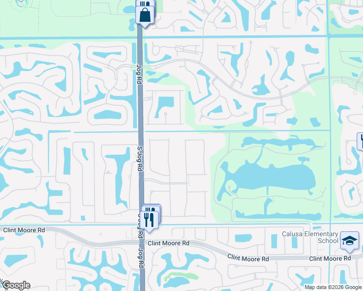 map of restaurants, bars, coffee shops, grocery stores, and more near 7403 Northwest 27th Avenue in Boca Raton